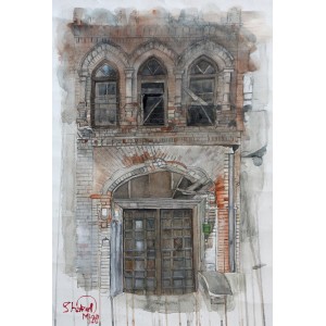 Shakeel Mirza, 13 x 20 Inch, Water Color on Paper, Cityscape Painting, AC-SKM-004